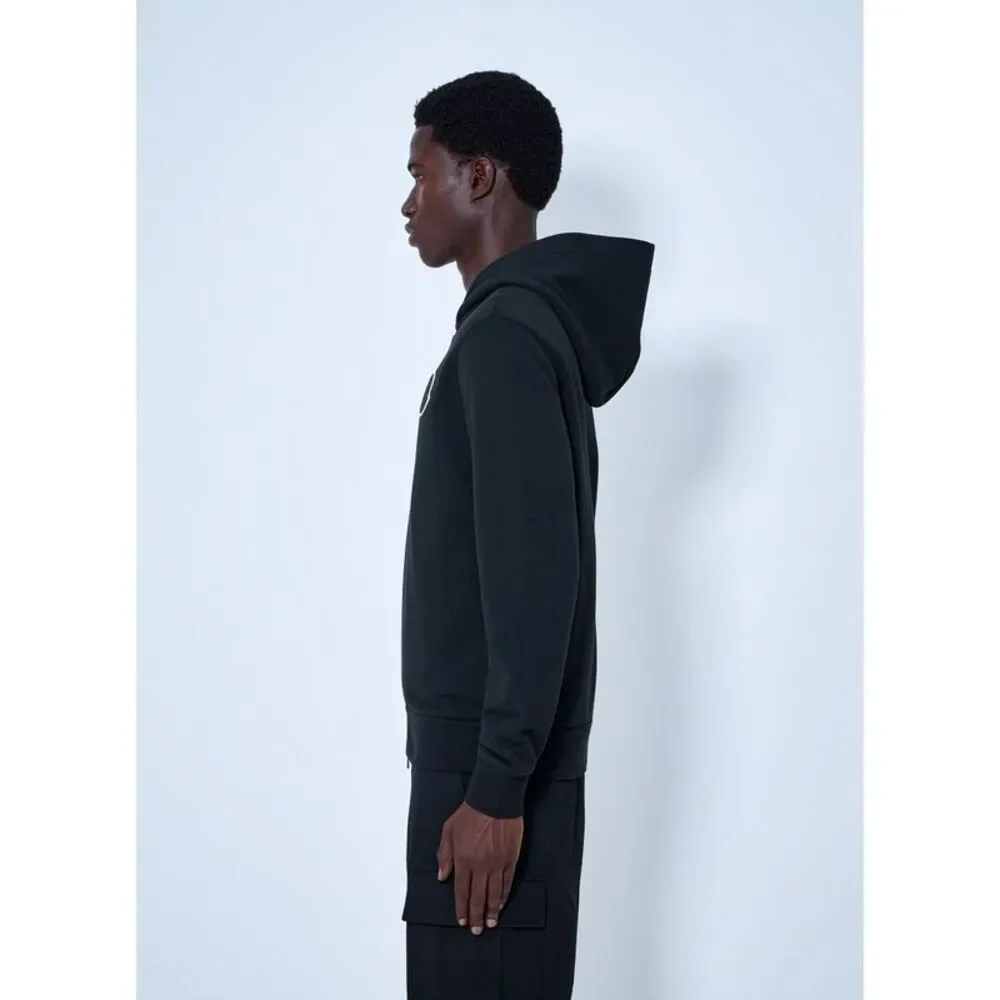 Moncler Men Zip Hoodie With Logo Patch